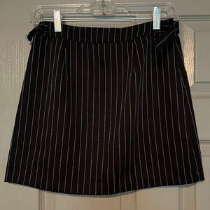 Black Pinstripe Skirt